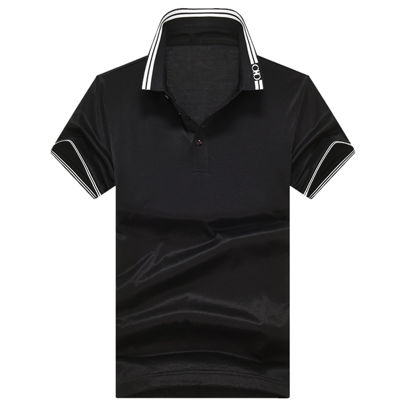 袋鼠(DAISHU) 2019夏季新品 中年男士纯色翻领商务休闲短袖t恤 DS2200276