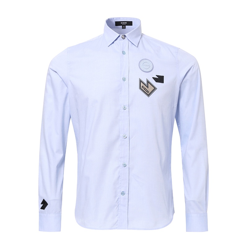 19ss新品 VERSUS VERSACE范思哲 男士贴花简约气质长袖翻领衬衫