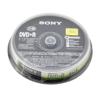 索尼 SONY dvd空白光盘 4.7g刻录盘 刻录碟片 dvd刻录盘 10片装 DVD+R 10片桶装