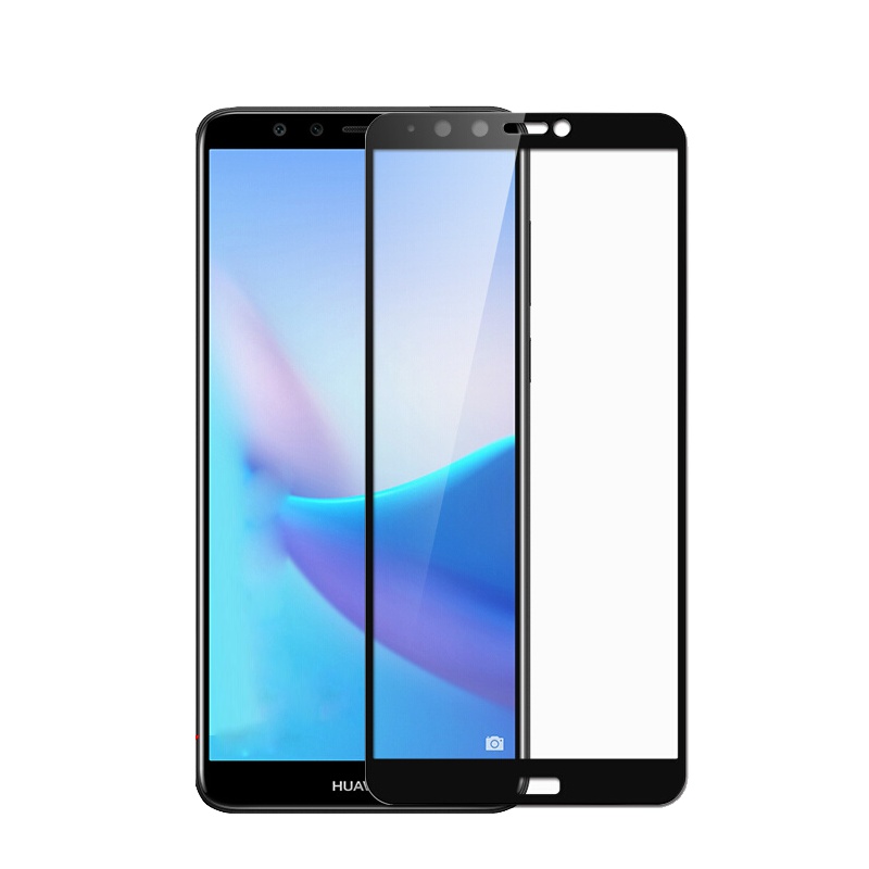 [买2送手机壳]轻万适用华为畅享8e钢化膜honor全屏玻璃贴膜huawei全屏高清保护膜