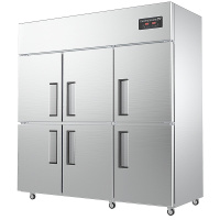 乐创 (lecon)商用六门冰柜 立式髙身雪冷藏冷冻保鲜高柜 双压缩机冰箱 双温[工程款]LC-J-LM03