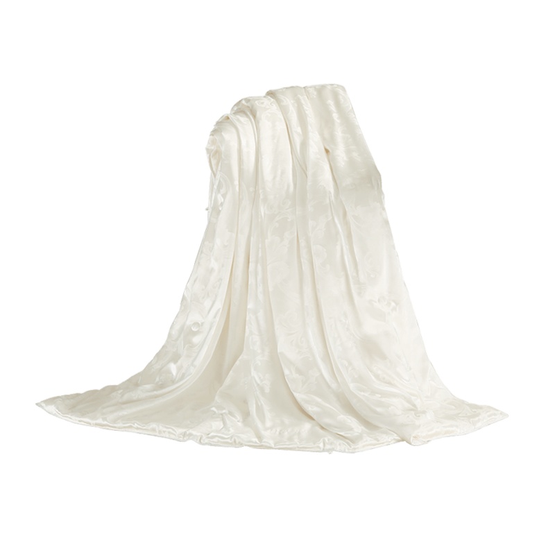 水星家纺 100%蚕丝被夏凉被 夏天提花蚕丝薄被子盛宴繁花四季被芯 单双人夏被/春秋被/冬被 新款