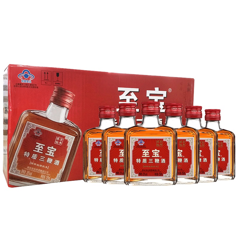 张裕集团 至宝特质三鞭酒 男性女性滋补酒保健酒养生酒配制酒 海狗鞭鹿鞭广狗鞭人参鹿茸 35度125ml*6 整箱装