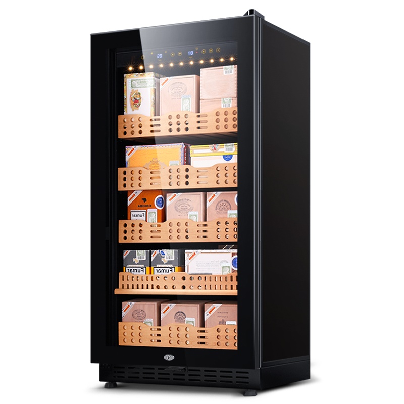 尊堡(zunbao)BX-208恒温恒湿雪茄柜压缩机制冷家用客厅会所烟柜保湿箱酒柜进口西班牙雪松木层架可调节湿度专业养茄