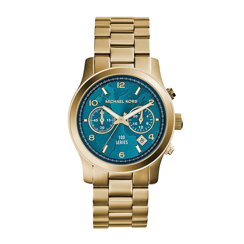 MICHAEL KORS迈克科尔斯金色双表盘男表石英男士手表 MK5814