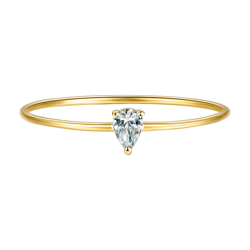 喜钻 【叠戴系列-单钻款】18K金钻石戒指单颗钻戒时尚简约 可叠戴个性组合