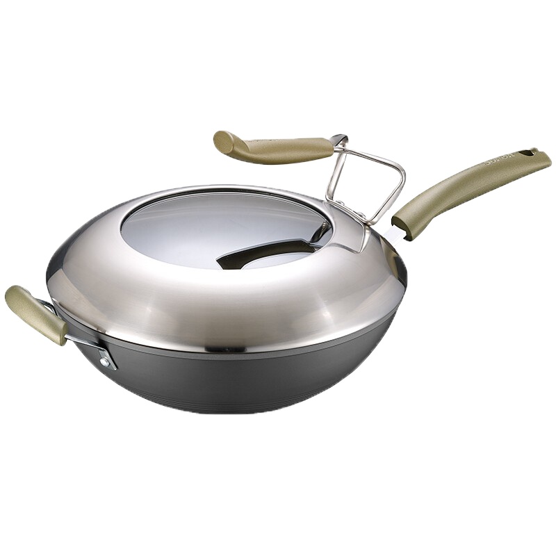 苏泊尔(SUPOR) 火红点钛耐磨无油烟炒锅 可立盖/PC32H7