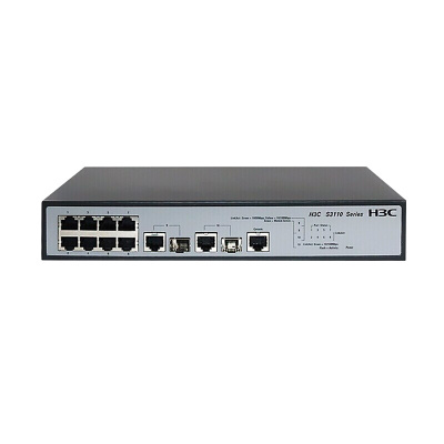 华三(H3C) LS-S3110-10TP-SI 8口百兆二层网管型交换机