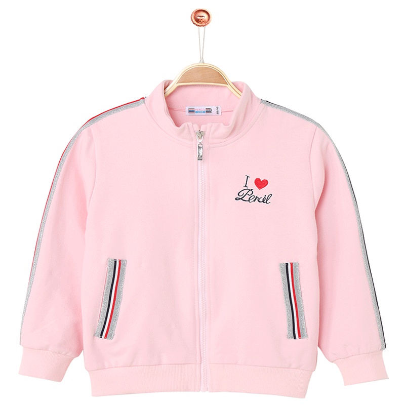 铅笔俱乐部童装2019秋装新款女童外套中大童拉链外套儿童休闲上衣