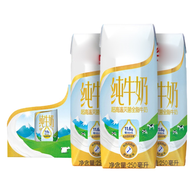 纯牛奶 新西兰进口全脂牛奶UHT纯牛奶250ml*10礼盒装