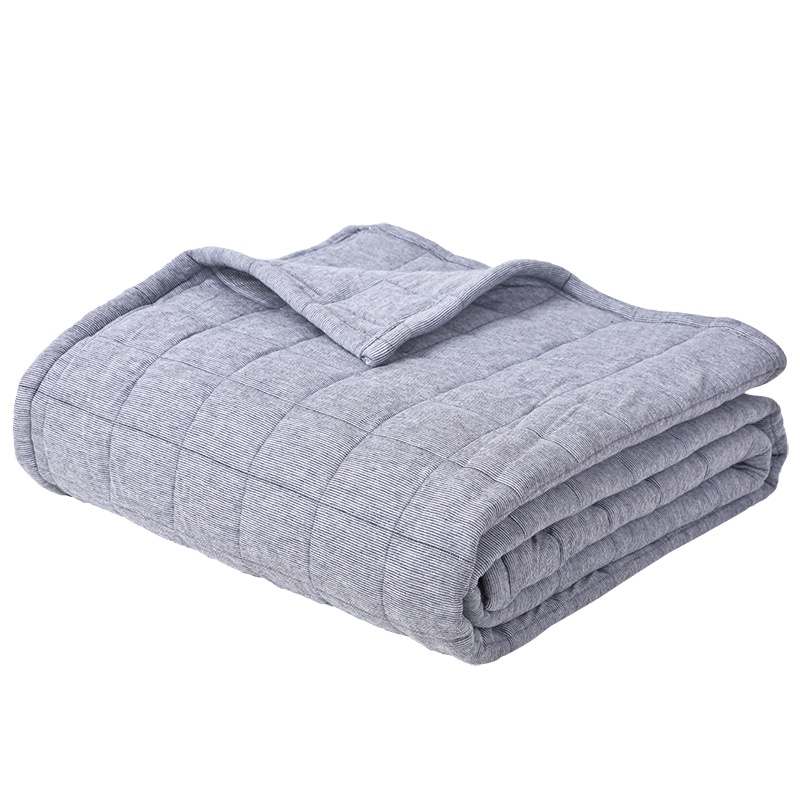 ladysoft御棉堂 针织棉双面提花被毛毯毯纯色薄纱毯双人空调毯子