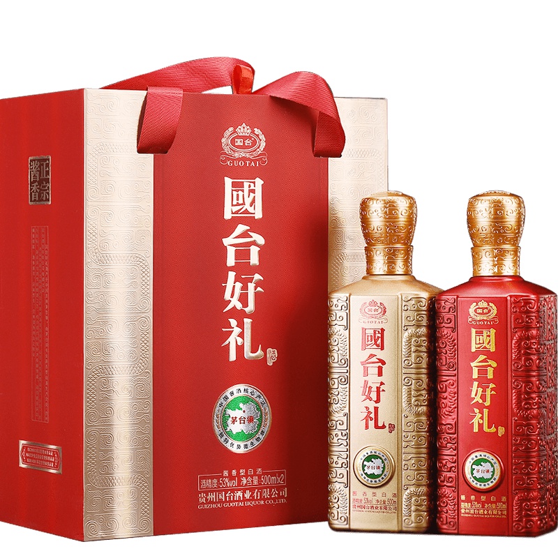 国台 礼好 53度 (500ml*2礼盒装)*4提整箱装 酱香型白酒