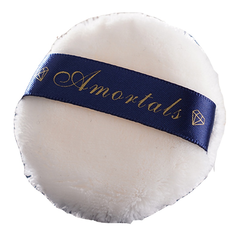 AMORTALS尔木萄超软圆形绒面散粉蜜粉粉扑遮瑕定妆不易掉毛抓粉力强散粉扑专用持久天鹅绒般亲肤服帖舒适上妆均匀自然