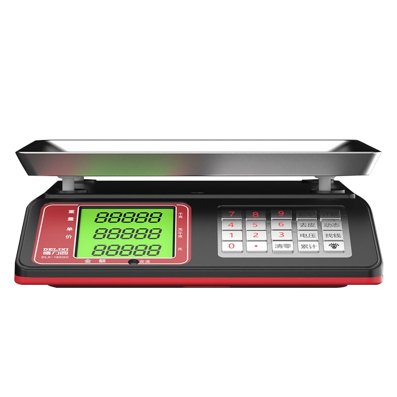 德力西电子秤商用家用食物30kg计价称重器小型电子秤卖菜台秤厨房