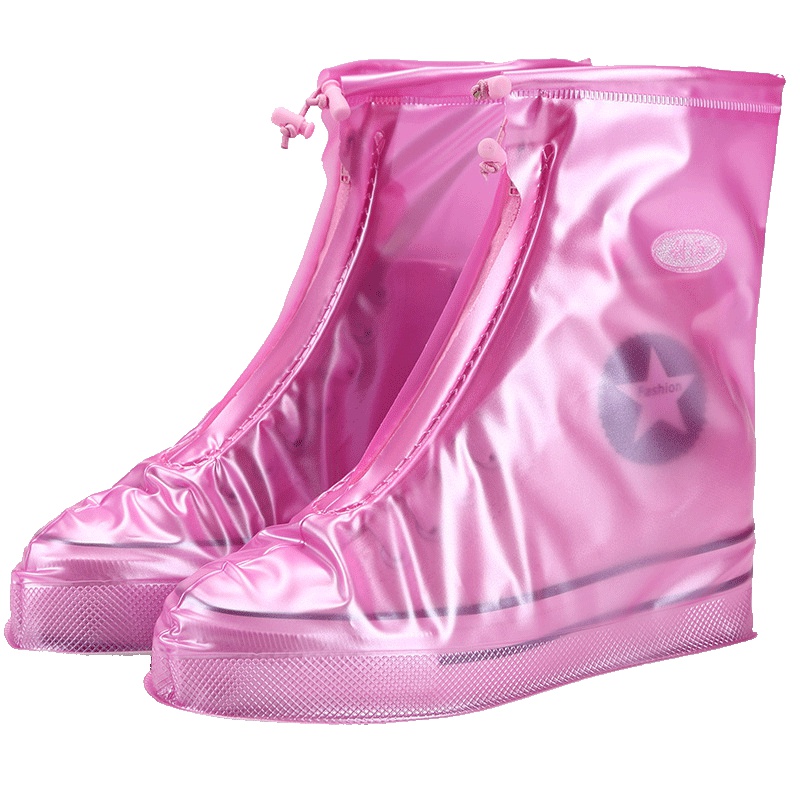 [苏宁自营]时尚防雨鞋套男女鞋套防水雨天儿童防滑加厚耐磨成人户外雨鞋