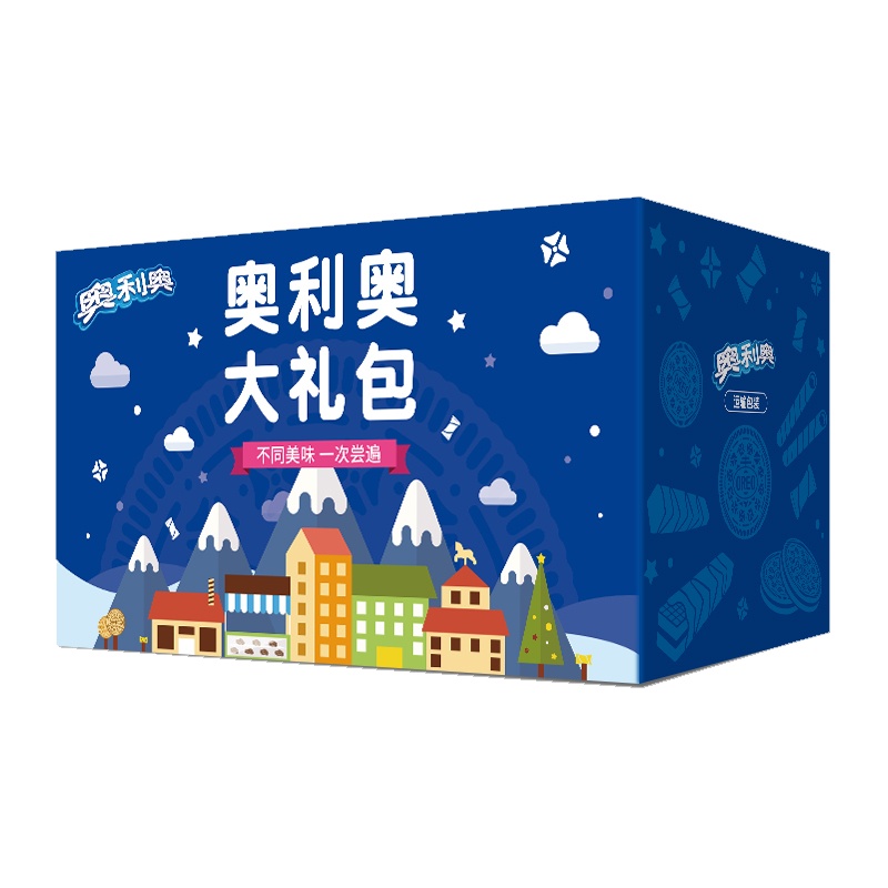 奥利奥趣多多搭档美味饼干礼盒 共12盒美味 1033g 零食大礼包实惠装