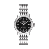 天梭(TISSOT)卡森系列自动机械时尚休闲商务黑盘钢带女士手表T085.207.11.051.00