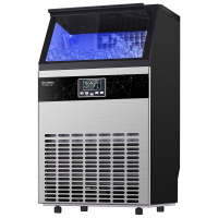 美菱(MELING)制冰机商用智能全自动大容量 日产100公斤 单次78块方冰块 酒吧奶茶店 MZB-100ZF78
