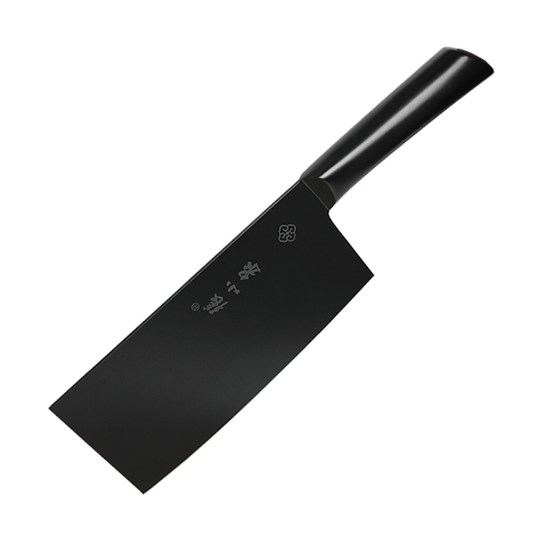 张小泉墨系列中式切片刀D12392300黑色不锈钢家用切菜刀