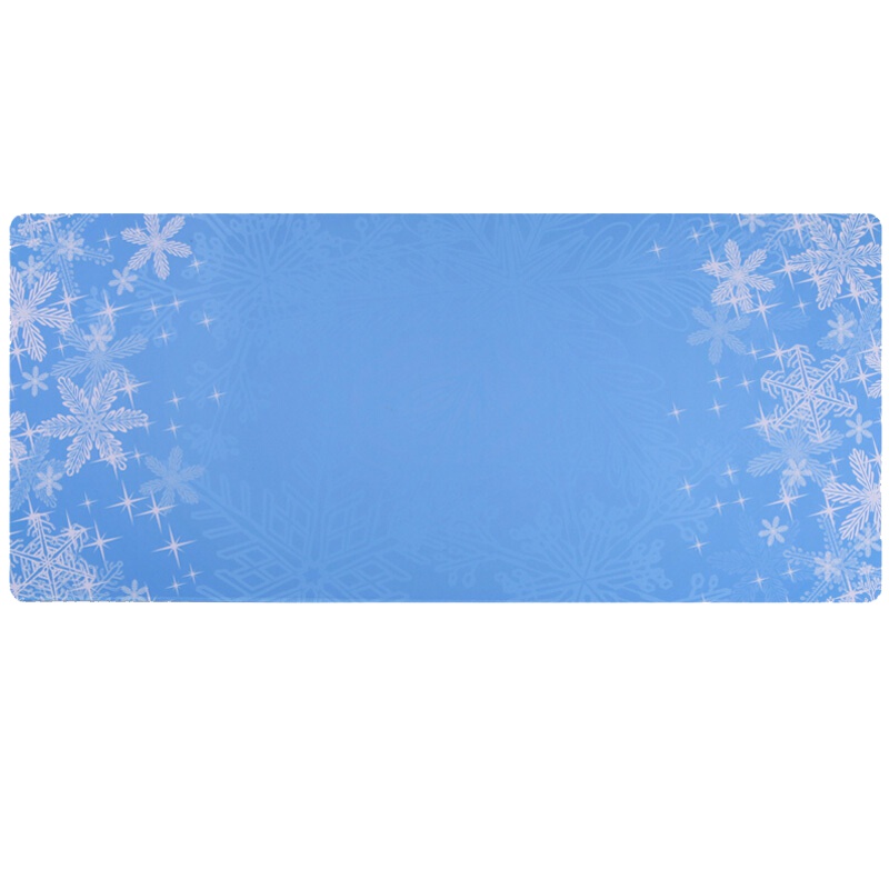 灵蛇 游戏鼠标垫 超大电脑桌垫 加厚办公桌键盘垫 精密包边 防滑 可水洗 P31霜花