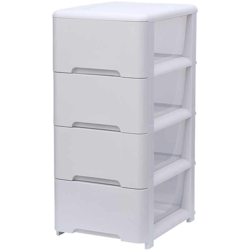 JEKO&JEKO 儿童衣柜储物柜塑料收纳箱抽屉式收纳柜五斗柜整理柜子宝宝夹缝柜四层组装式SWB-5584