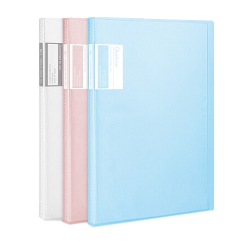 得力 27151 A4/淡彩资料册 活页文件夹 资料试卷收纳袋/册30页 3只混色装