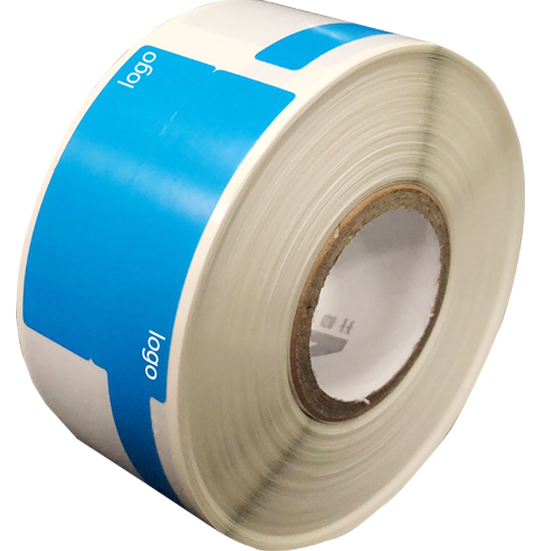 开仰(KAIYANG)P-40B-LT-SC预印logo尾签不干胶标签纸38*25+40mm/200片/卷 蓝色