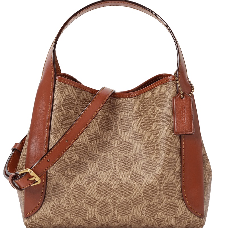 COACH 蔻驰 HADLEY购物袋 单肩包 斜挎包 老花拼皮金扣79251