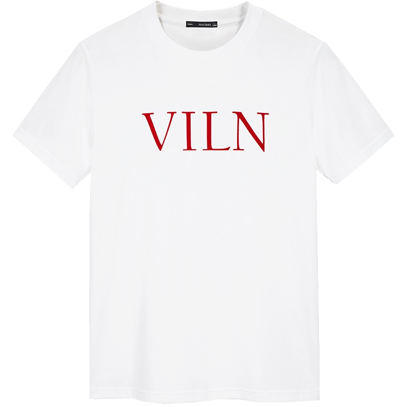 太平鸟男装春季新款情侣短袖T恤女生体恤潮韩版修身纯棉T恤）37