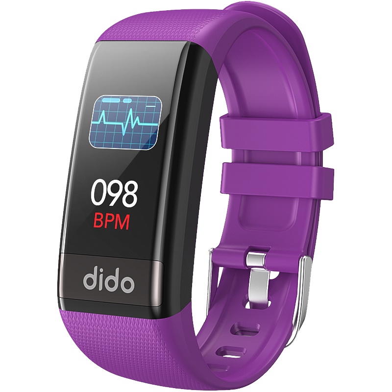 dido医疗级血压实时监测心率报警高精度血氧心电图HRV智能手环仪器老人多功能睡眠心脏健康男运动手表女情侣 Y1S蔷薇紫