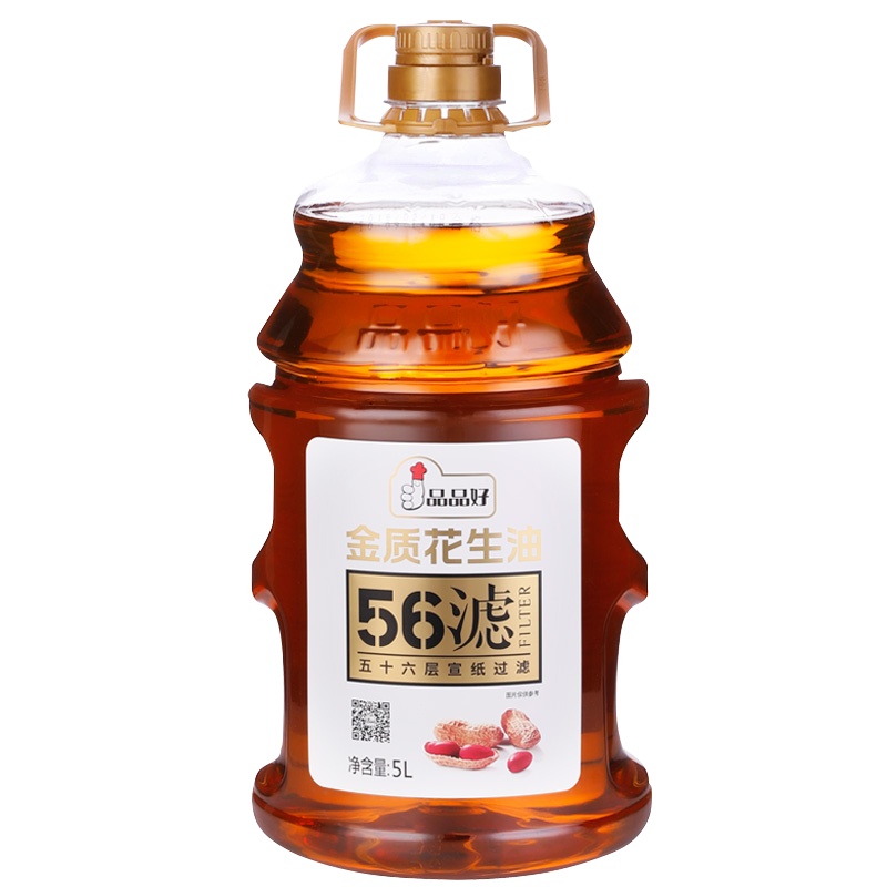 品品好金质一级花生油5L物理压榨食用油56滤工艺