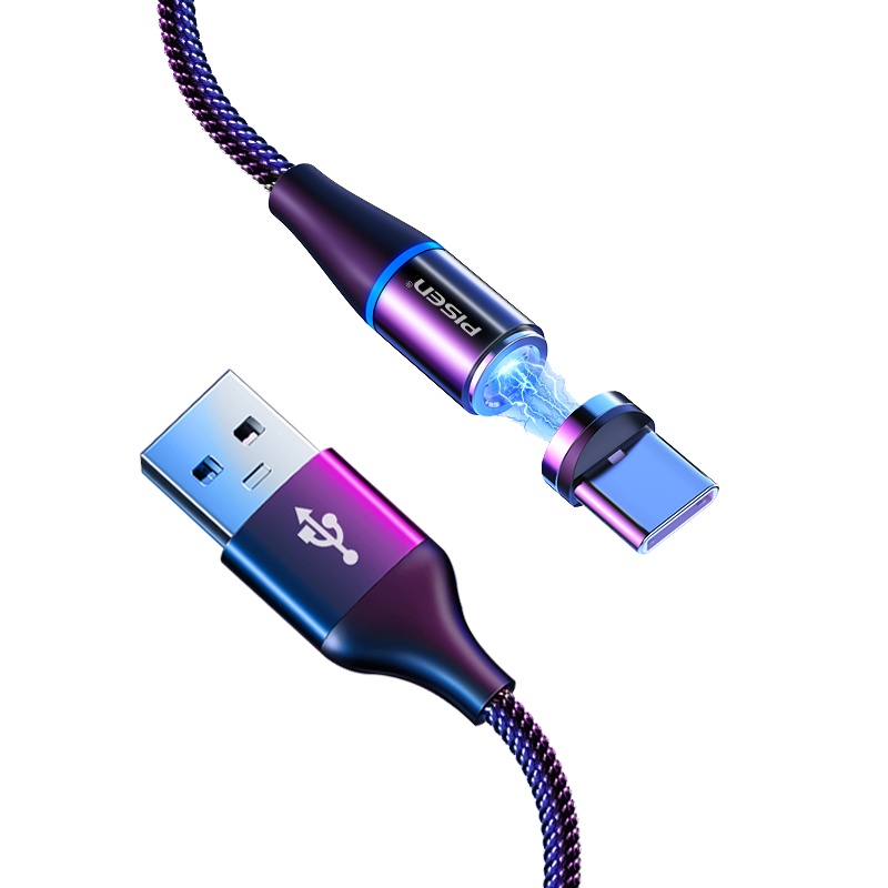 品胜Type-C磁吸数据线5a快充 强磁力免插拔充电线 适用华为mate30 Pro/P30/P20小米10荣耀手机蓝