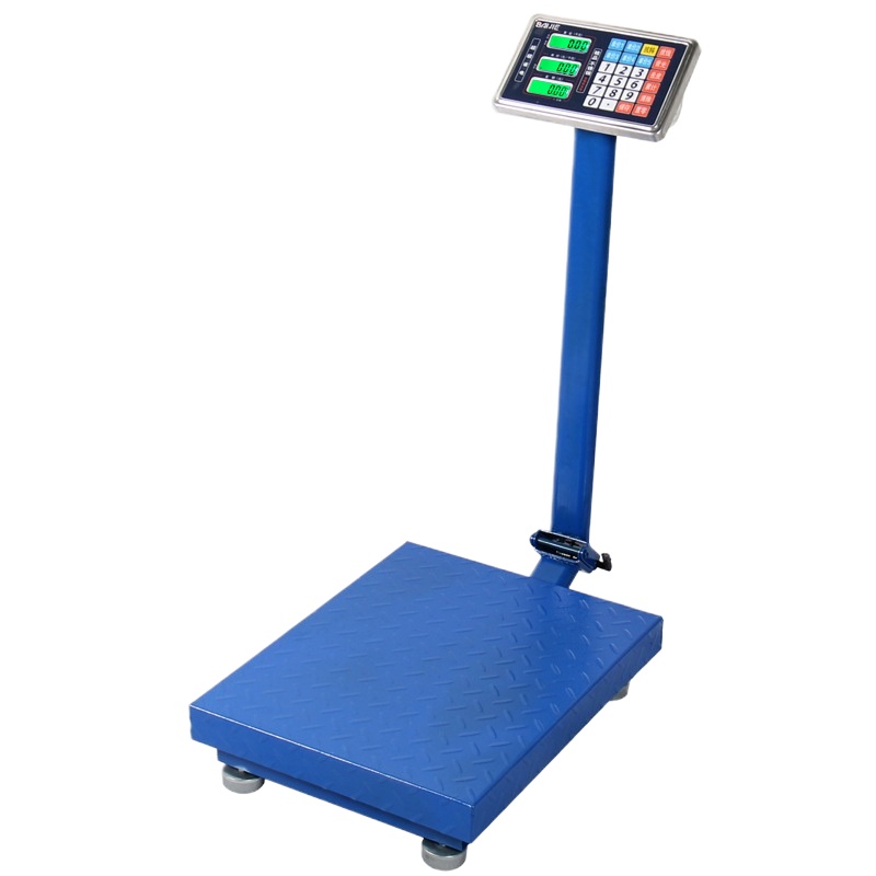 金富鑫 不锈钢称重电子秤台秤商用折叠计价秤称300KG液晶加厚不锈钢防水表头