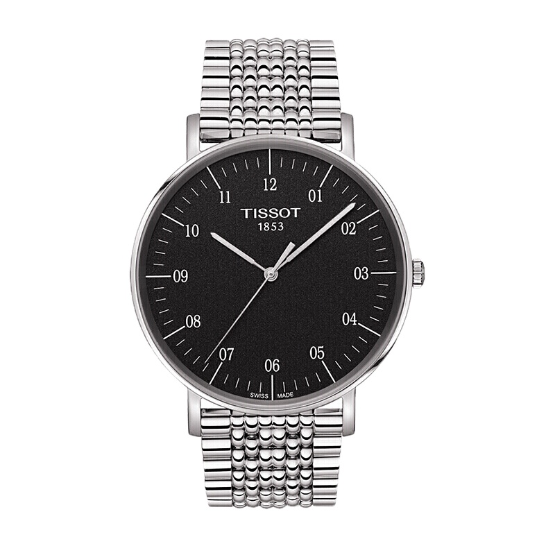 天梭 （TISSOT）瑞士手表 魅时系列钢带石英男表