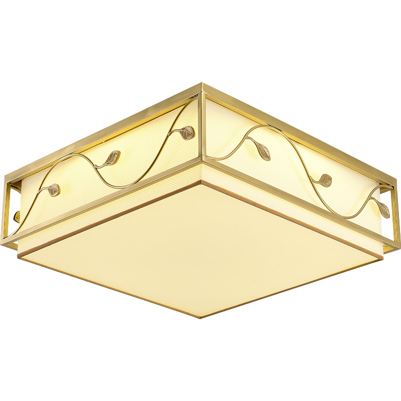 觅物 卧室吸顶灯新中式全铜餐厅客厅LED吸顶灯具儿童房书房过道阳台中国风古典艺术灯饰后现代轻奢大气禅意吸顶灯