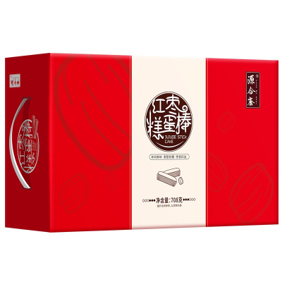 源合斋红枣棒蛋糕（红枣味）糕点礼盒708g/盒