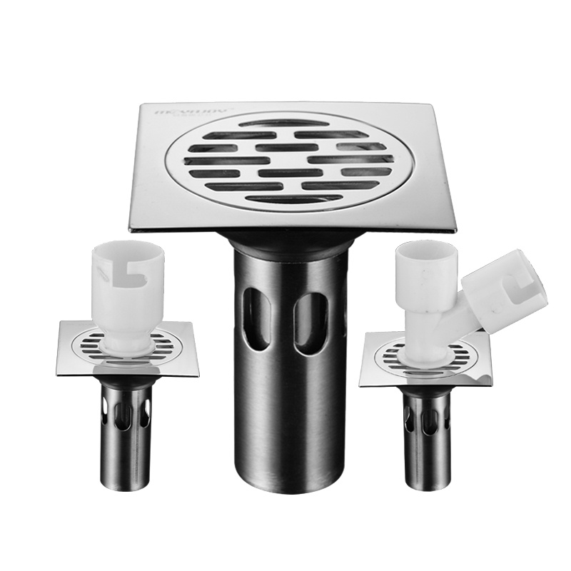 家韵洗衣机地漏三通地接头地漏盖地漏不锈钢防臭镜面地漏盖10*10