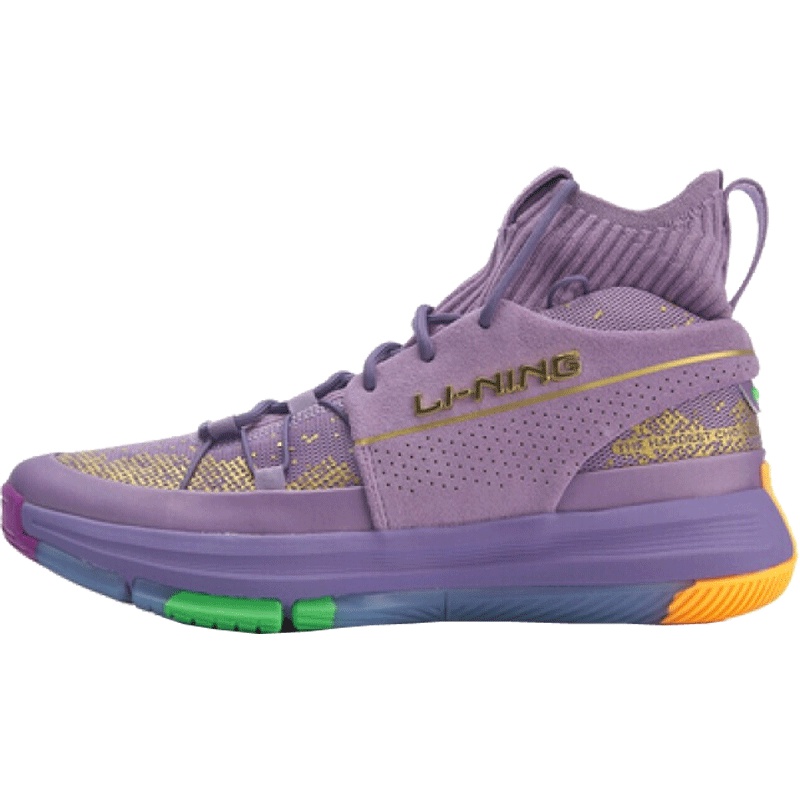 李宁（LI-NING）运动男款937.0减震透气包裹一体织高帮战靴篮球鞋ABPP035