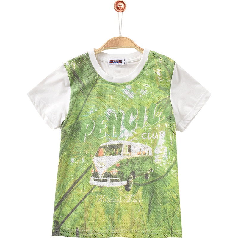 铅笔俱乐部童装2019夏装新款男童圆领T恤中大童短袖T恤儿童上衣