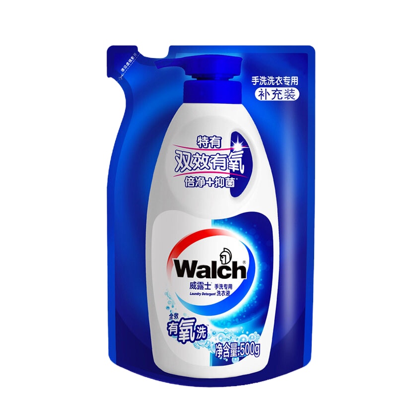 威露士有氧洗衣液双效有氧500g袋装*8