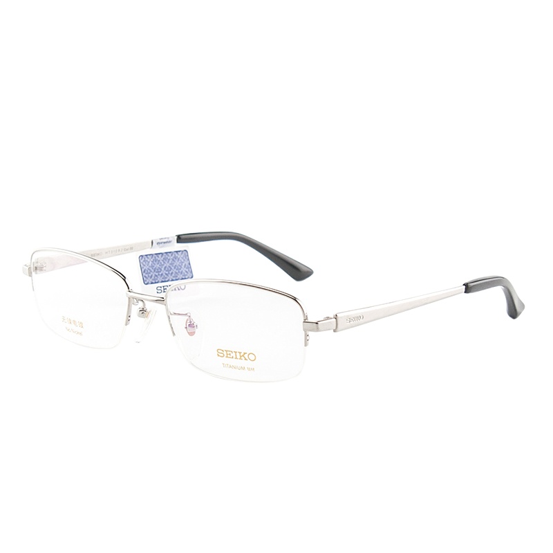 SEIKO精工 眼镜框男款半框钛材质经典系列眼镜架近视配镜光学镜架HT01082 54mm