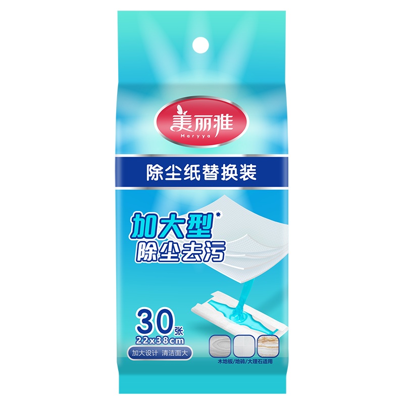 美丽雅除尘纸替换装加大型30张 22*38cm