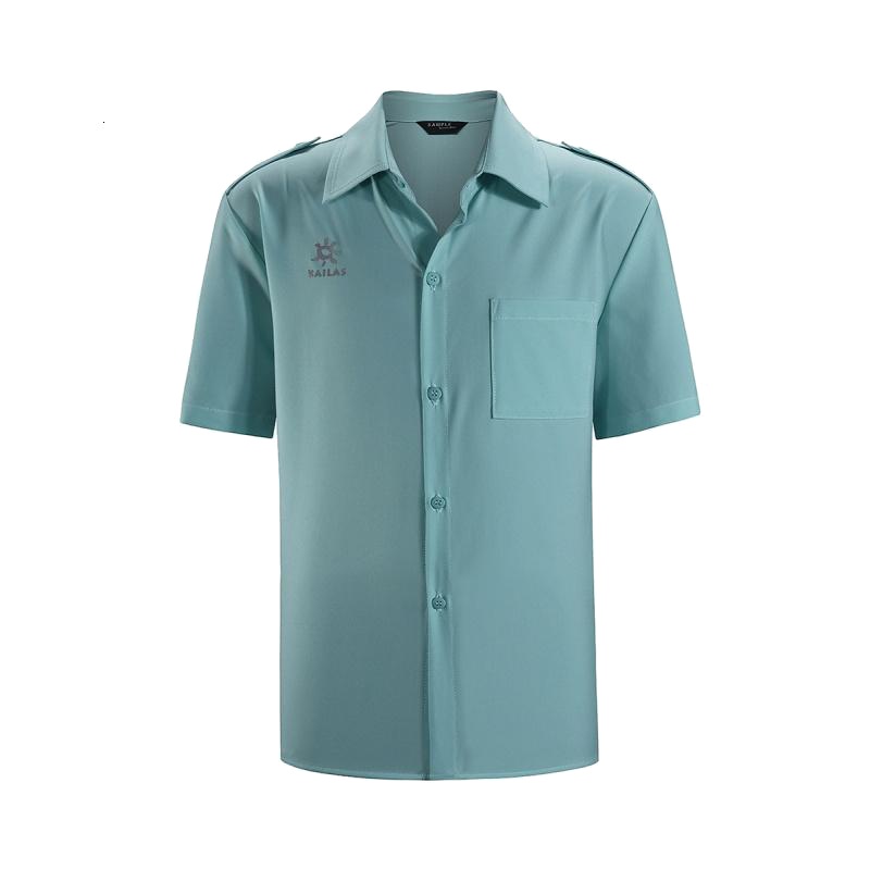 KAILAS凯乐石童装户外运动舒适弹力短袖翻领速干干爽衬衫