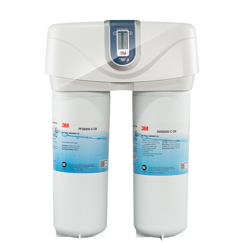 3M净水器DWS6000T-CN智能提醒家用厨房直饮机净水机自来水滤水器过滤器 厨下直饮水保留矿物质 官方标配