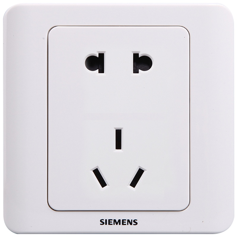 西门子(SIEMENS)开关电源插座86型面板远景雅白系列五孔USB一开带16A空调插座