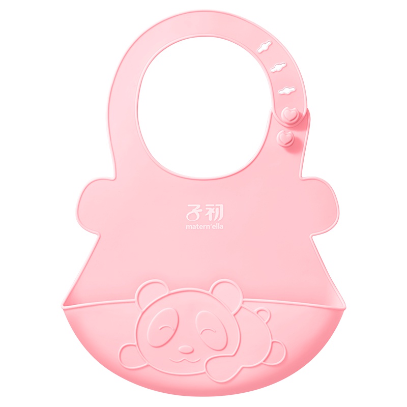 子初儿童硅胶餐盘辅食碗一体式吸盘碗防摔宝宝分格餐具盒卡通餐垫 粉色