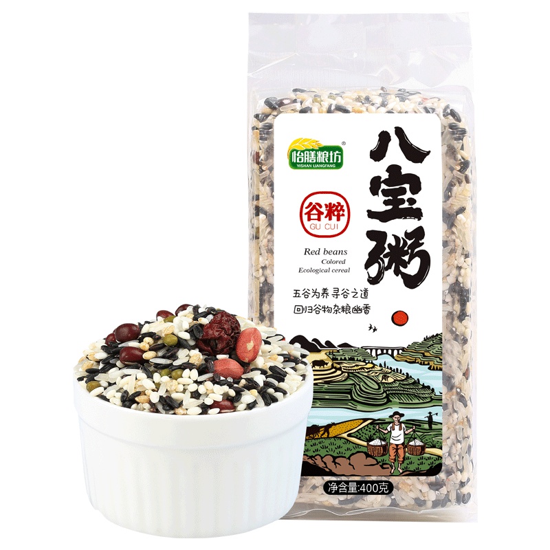 怡膳粮坊 杂粮八宝粥 东北新米400g/袋