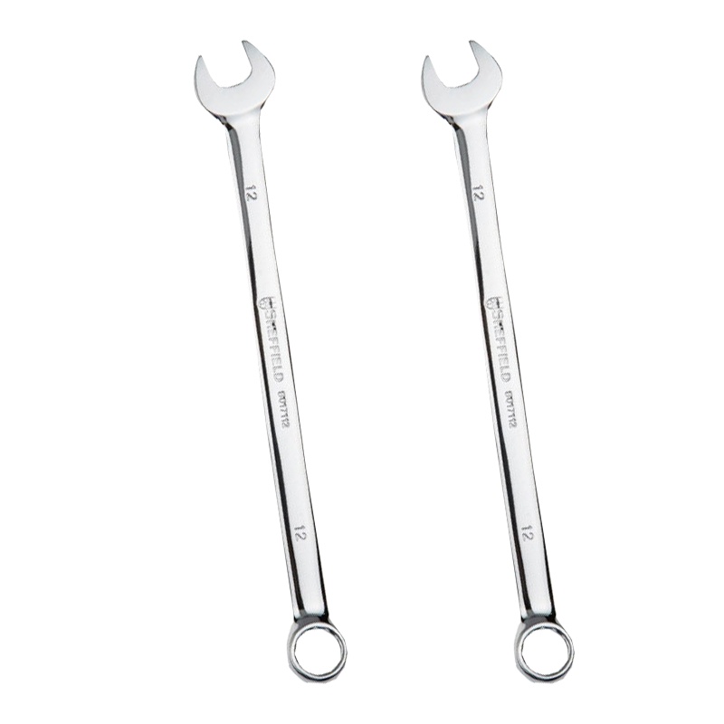 钢盾 两用扳手 公制精抛光两用加长扳手12mm S017112