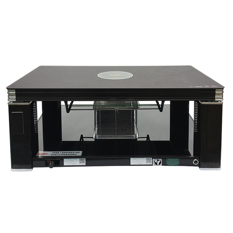 美诚凯辉K7-138QD1(黑陨石)美诚凯辉电暖桌 电暖茶几 电暖炉 气电两用取暖 远程遥控 多重防护 火烧石面板 安全