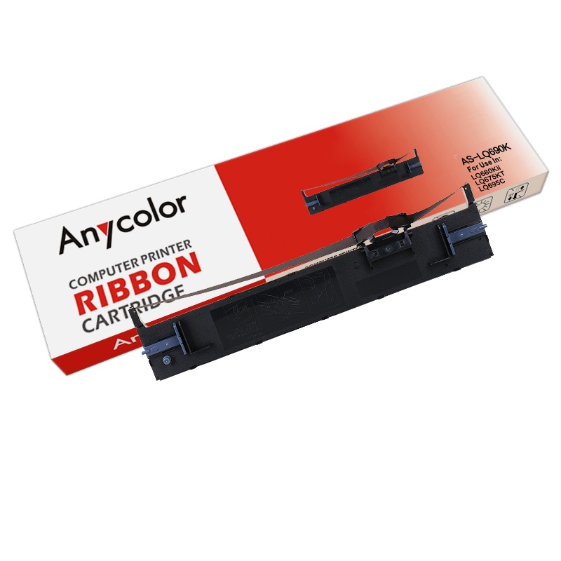 欣彩 LQ690K色带(色带架含芯)黑色单支装(适用爱普生LQ680Kii LQ675KT)色带芯:12.7mm*30m